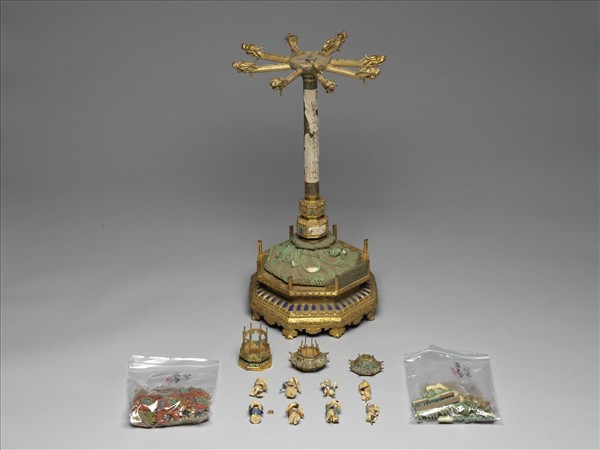 銅鍍金八仙采勝