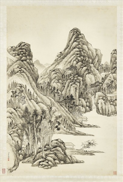 清弘旿林泉幽居　軸