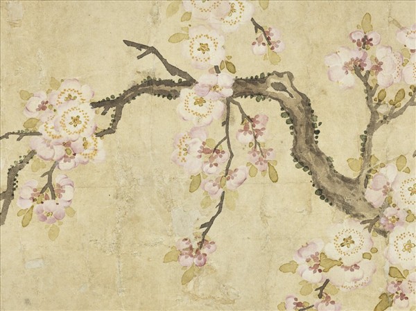 清錢維城蘭杏山茶　軸