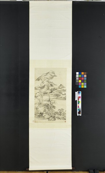 清錢維城溪橋野趣　軸