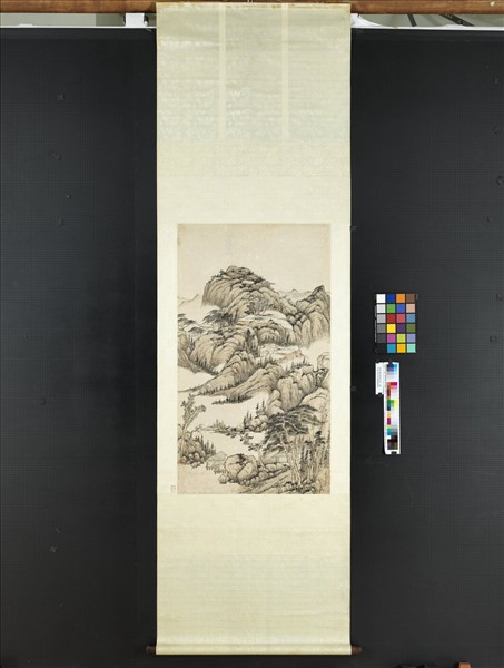 清錢維城雲峰古寺　軸