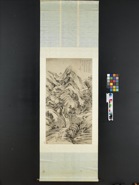 清張若澄撒圍圖　軸　