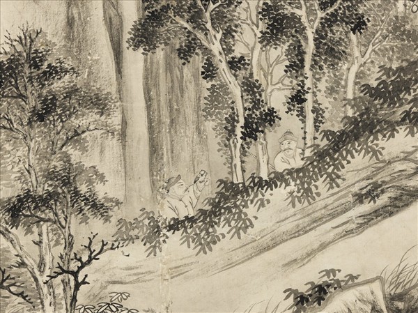 清張若澄撒圍圖　軸　