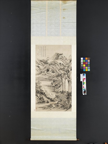 清張若澄待圍圖　軸