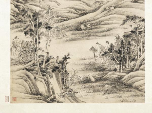 清張若澄合圍圖　軸