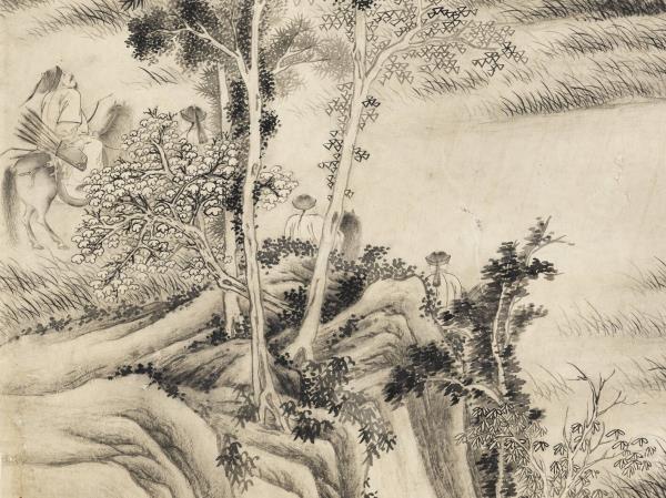 清張若澄合圍圖　軸