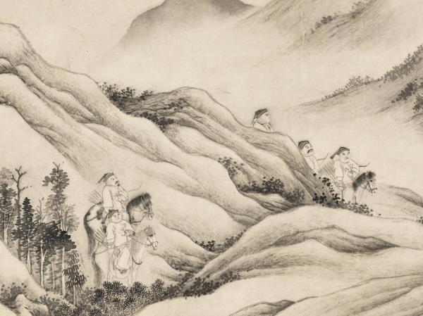 清張若澄合圍圖　軸