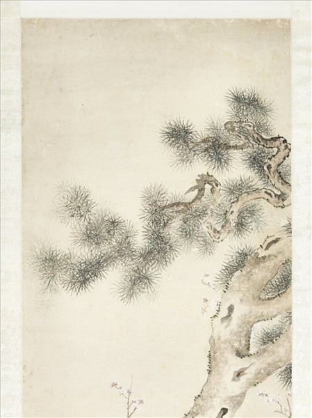 清蔣檙松竹梅　軸