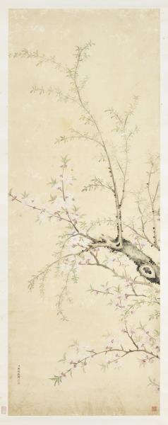 清關槐桃花楊柳　軸