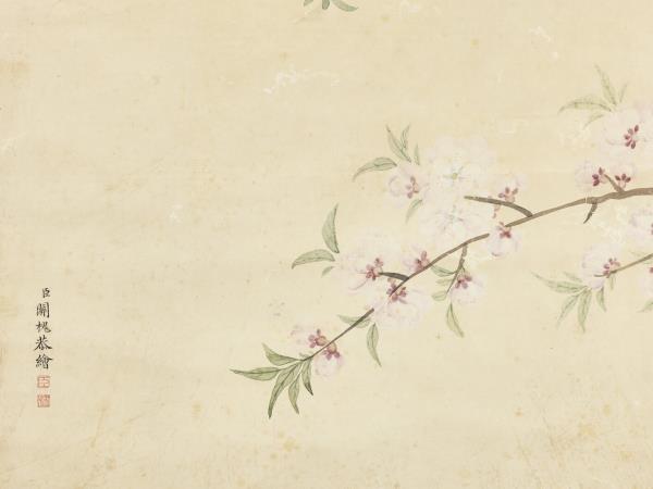 清關槐桃花楊柳　軸