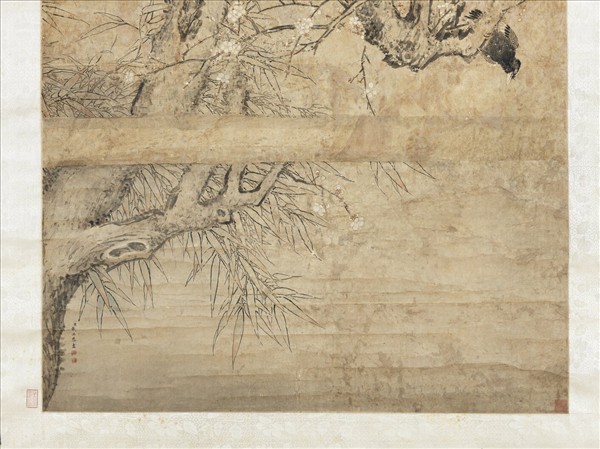 清戴洪梅雀　軸