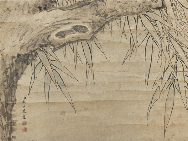 清戴洪梅雀　軸