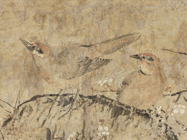 清戴洪梅雀　軸