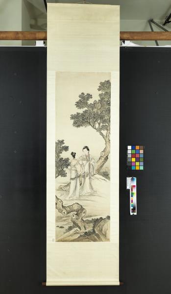 清張廷彥青女素娥　軸