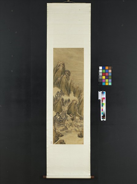 清胡桂溪山垂釣　軸