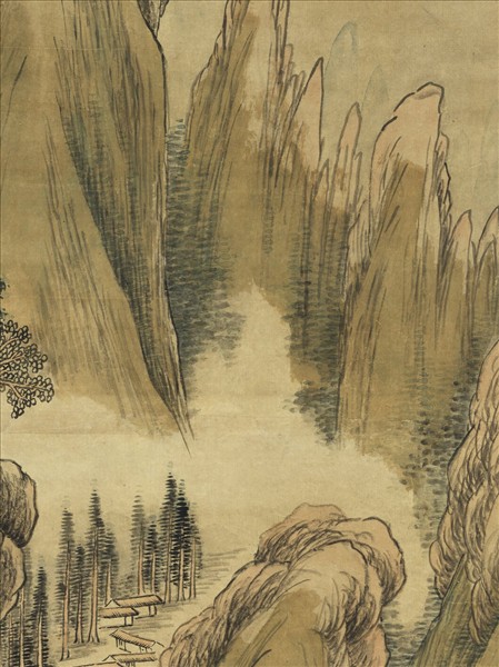 清胡桂溪山垂釣　軸