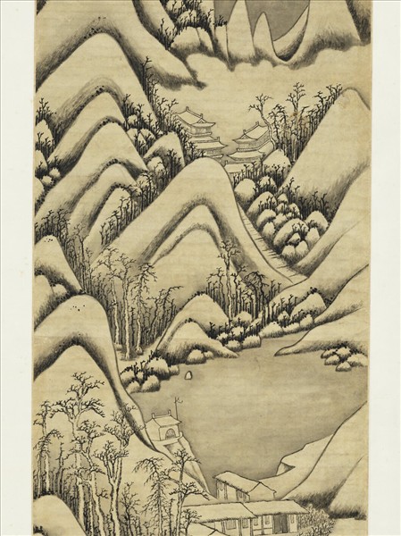 清胡桂雪山蕭寺　軸