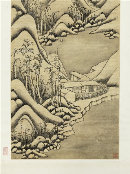 清胡桂雪山蕭寺　軸