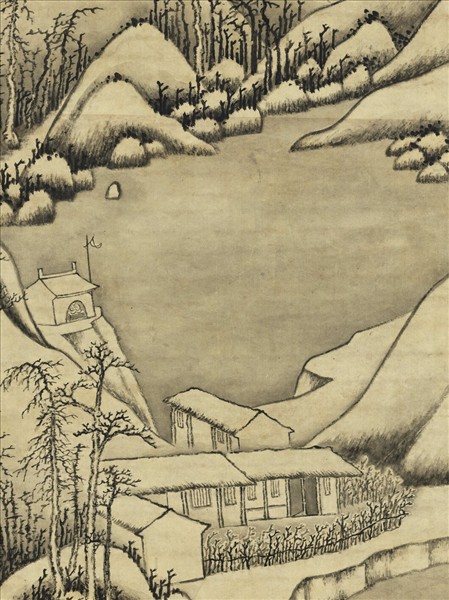 清胡桂雪山蕭寺　軸