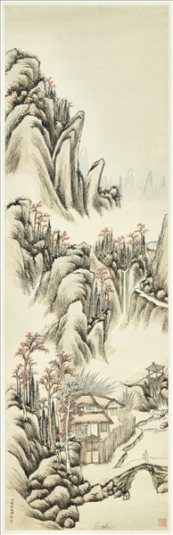 清胡桂楓溪書屋　軸