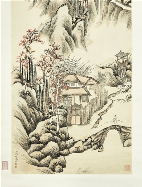 清胡桂楓溪書屋　軸