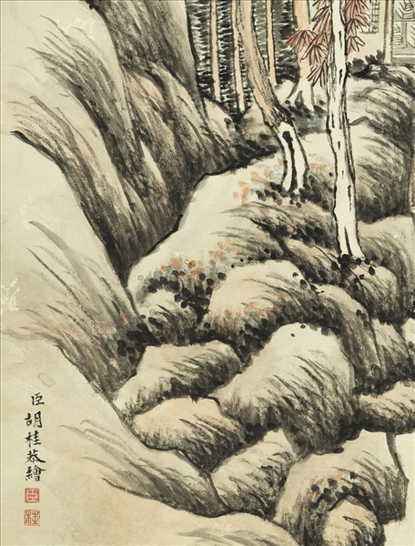 清胡桂楓溪書屋　軸