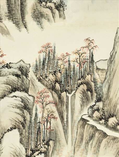 清胡桂楓溪書屋　軸