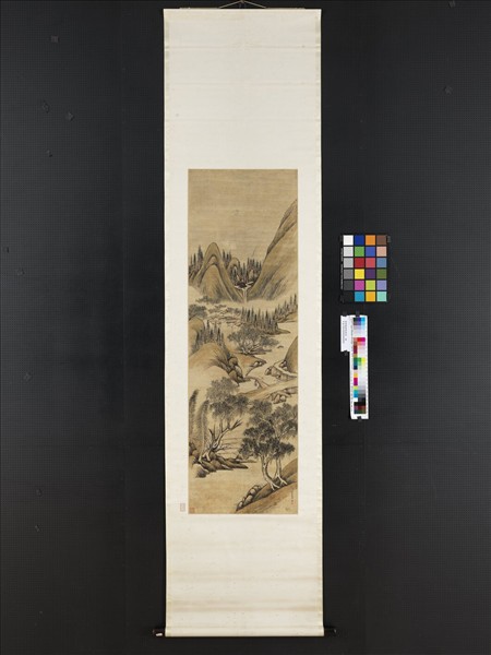 清胡桂柳蔭農村　軸