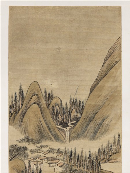 清胡桂柳蔭農村　軸