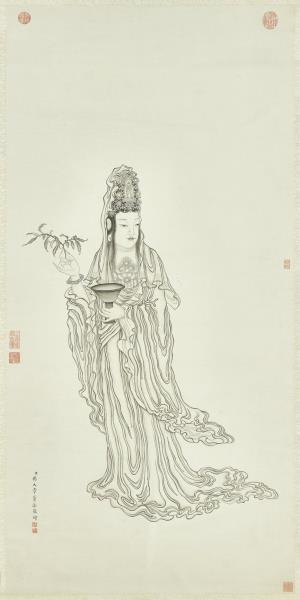 清楊大章甘露大士　軸