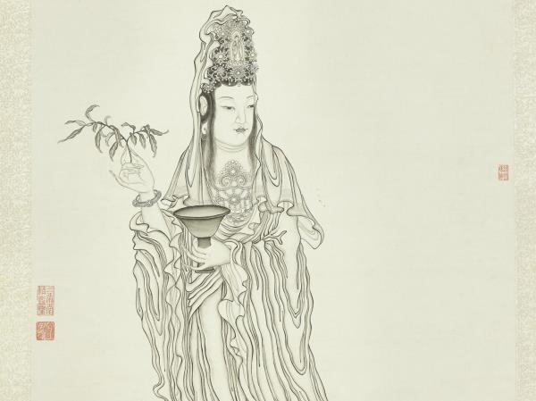 清楊大章甘露大士　軸