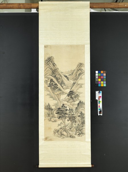 清傅雯秋日山居　軸