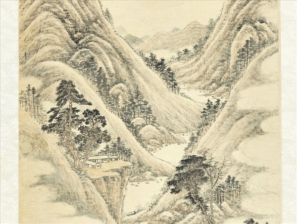 清傅雯秋日山居　軸