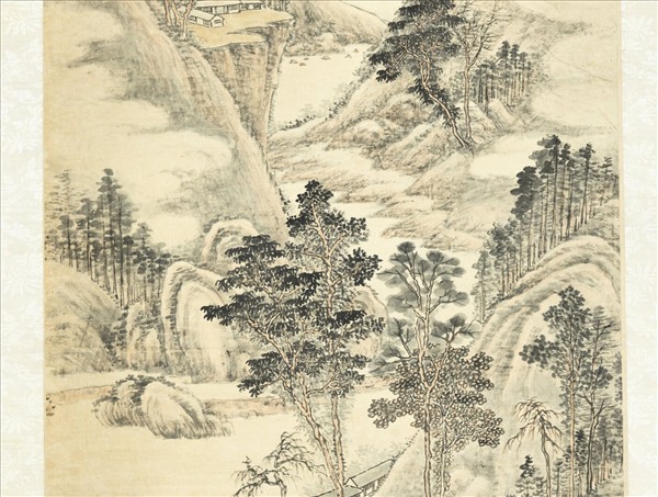 清傅雯秋日山居　軸