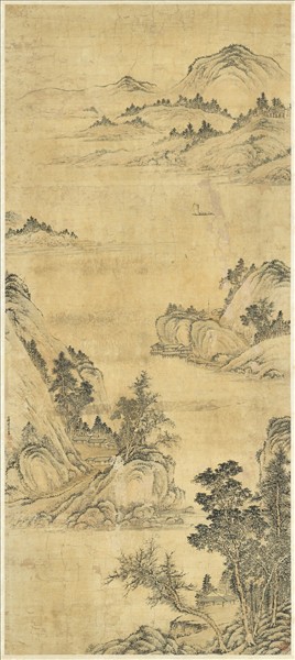 清傅雯遠浦歸帆　軸