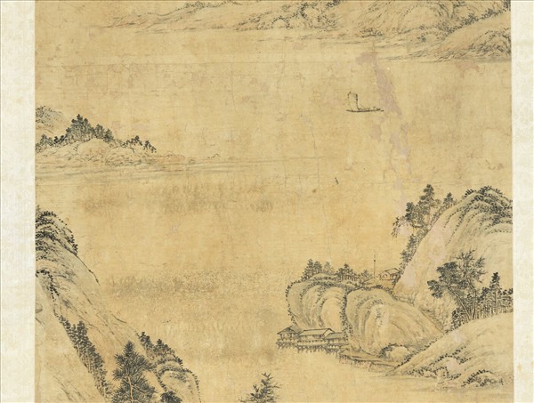 清傅雯遠浦歸帆　軸