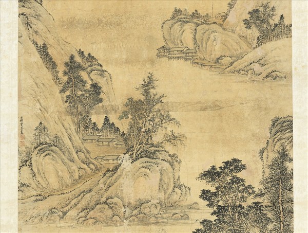 清傅雯遠浦歸帆　軸