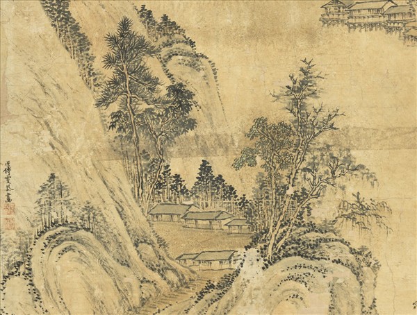 清傅雯遠浦歸帆　軸