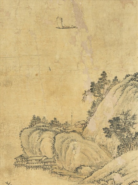 清傅雯遠浦歸帆　軸