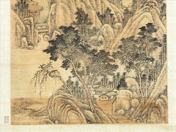 清傅雯山林逸趣　軸