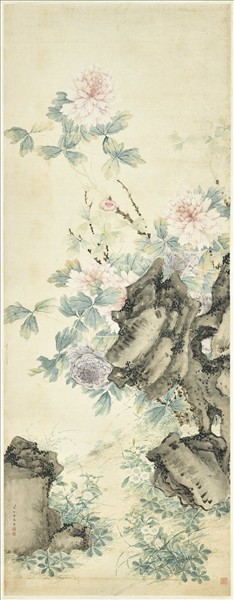 清焦和貴富貴長春　軸