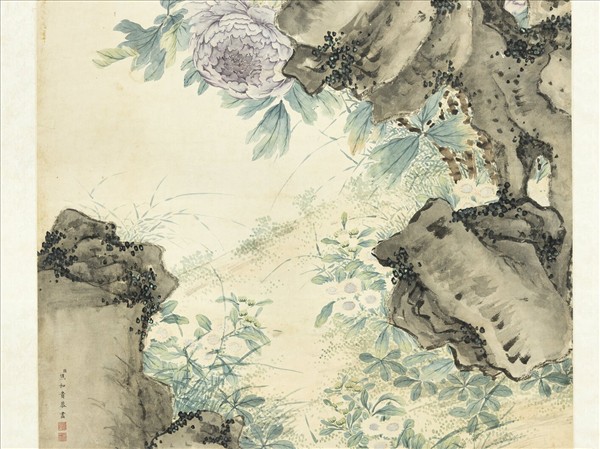 清焦和貴富貴長春　軸