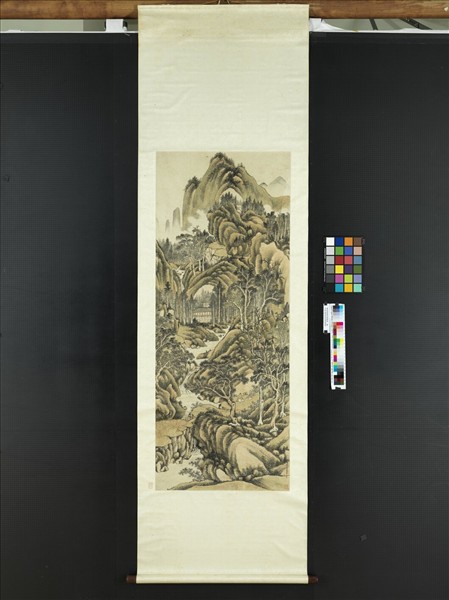 清徐來琛松陰聽瀑　軸