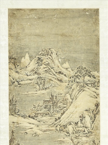 清曹樹德幽壑寒松　軸