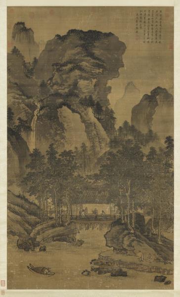 明戴進畫山水　軸