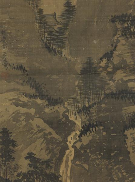 明戴進畫山水　軸