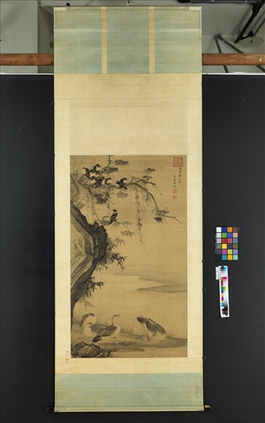 明郭甸寒鴉宿雁　軸