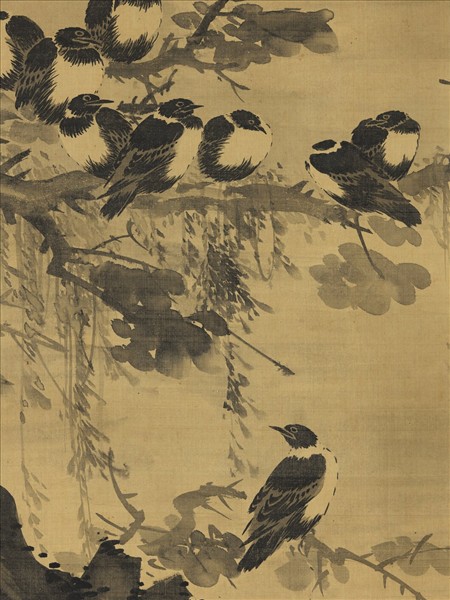 明郭甸寒鴉宿雁　軸