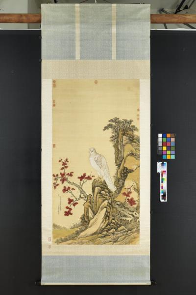 清艾啟蒙畫白鷹　軸