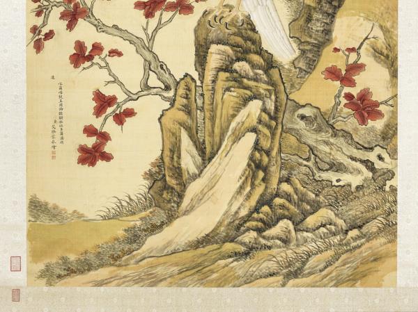 清艾啟蒙畫白鷹　軸